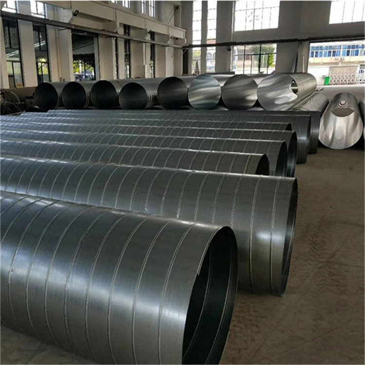 白鐵皮加工廠供（gòng）應鍍鋅螺旋風管銷售 工廠廢氣管道安裝 餐廳排油煙管道定製