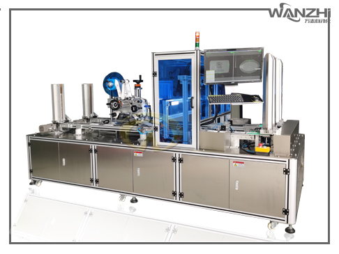 視覺檢測機，蓋子貼標機，盒蓋貼標機，貼標檢測一體機