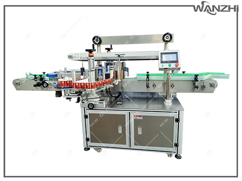自動雙側麵自動貼標機廠商,瓶裝（zhuāng）雙側麵貼標機,側麵自動貼標機