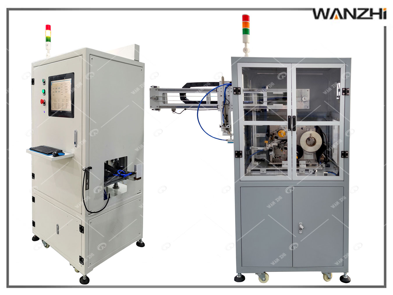 紙盒包裝盒標簽打印貼標機,自動打（dǎ）印雙側麵貼標機 ,廣東側麵條碼打印貼標機