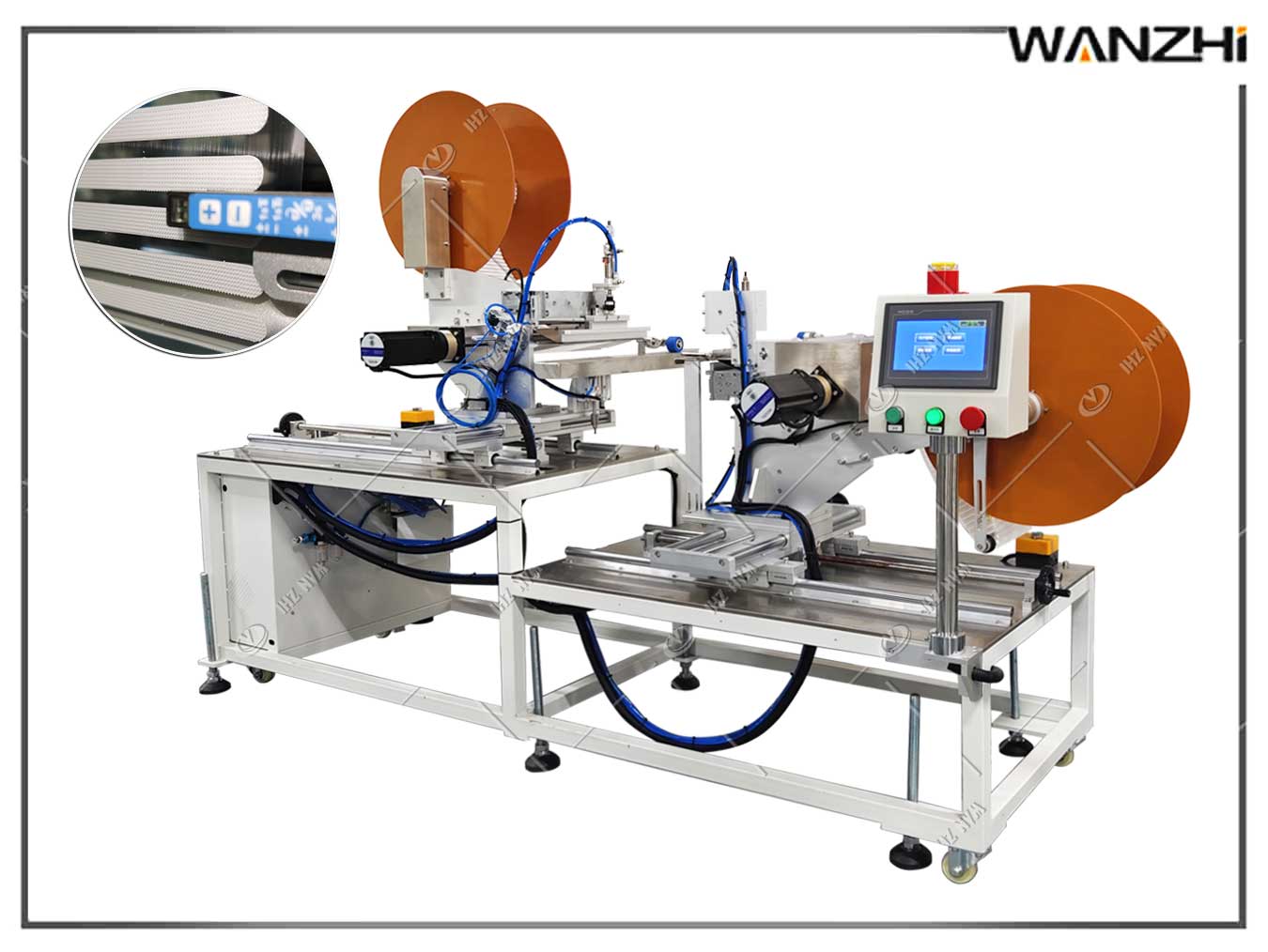 訂製貼標機,魔術貼自動（dòng）貼標機,自動貼（tiē）魔術貼的機器,奶茶袋（dài）貼魔術貼，保溫袋貼魔術貼